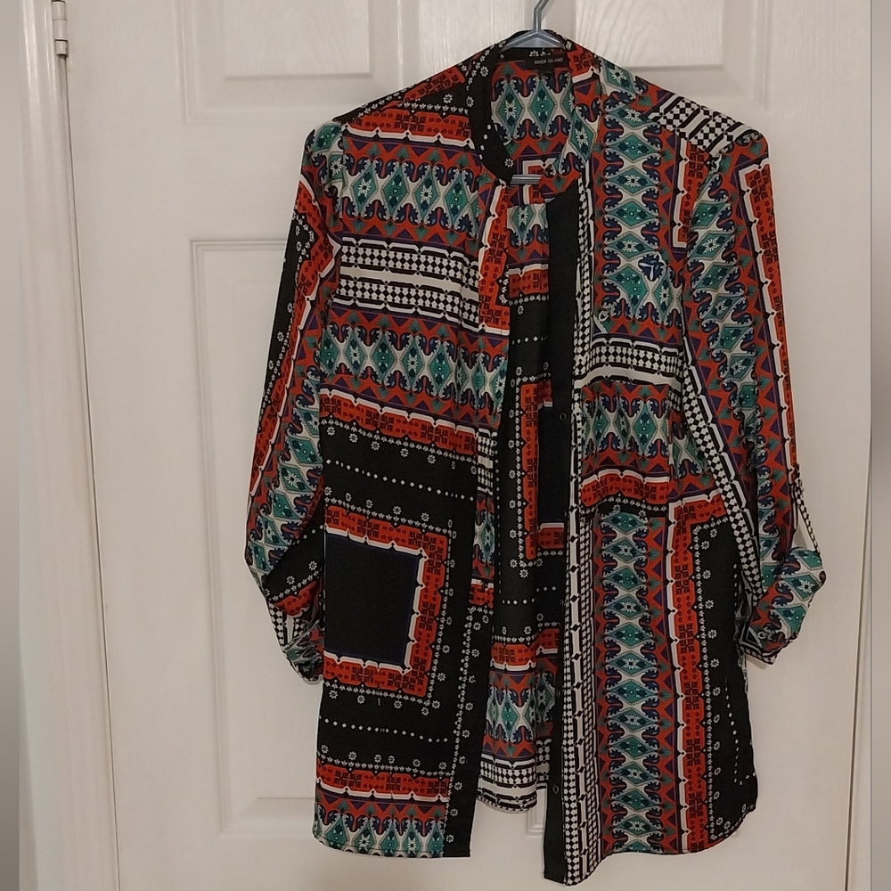 River Island Multicolor Geometric Blouse